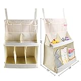 URAQT Baby Kinderzimmer Organizer, Schrank-Organizer, Beutel-Speicher-Windel-Baby-Krippe Wipes, Baby-Bett-hängende, Reichlich Stauraum für Windeln und Feuchttücher - 3
