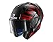 Price comparison product image HE9704EKURM - Shark Evo-One 2 Lithion Flip Front Motorcycle Helmet M Black Red (KUR)
