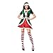 Produktbild Xurgm Herren Damen Paar Outfit Rot Lange Ärmel Weihnachtsfrau Kostüm Sexy Weihnachten Kleid Elfe Santa Weihnachtsmann Cosplay Kostüm (M, Damen)