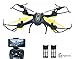 Produktbild H3 RC Drohne mit Kamera HD Live übertragung und App Steuerung 2.4GHz 4CH 6-Axis Gyro Quadrocopter mit Höhenhaltung,Schwerkraftsensor und Headless Modus Funktion RTF,Zwei Akkus