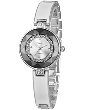 Time100 moderne Armbanduhr Damenuhren Mädchenuhr Junguhr rund #W50284L.03A