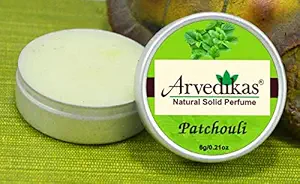 Arvedikas Patchouli Natural Solid Perfume For Women / Girls / Refreshing Scent / Pocket Size Travel Compact Cologne / Long-Lasting / Body Parfum / Special Unique Gift for Her (6gm)