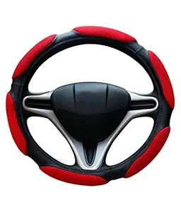 Nikavi NKVSWCSR Steering Wheel Covers (Red)