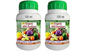 TSR Garden Store 3in1 Organic NPK consortia Nitrogen Phosphorous Potassium Liquid biofertilizer 250ml (125ml + 125ml) for All Types of Plants