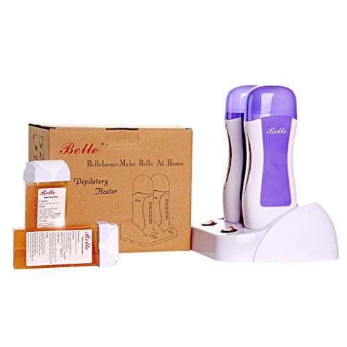 Wax Heater, Belle 400ml Wax Pot Hair Removal Hot Wax Warmer Waxing Kit Wax Melts Pot with Two Handheld Handles, a…