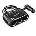 Produktbild WYPS Zigarettenanzünder Adapter USB Auto KFZ Ladegerät 3 Steckdose Verteiler Splitter Multi Power DC 12V/24V mit LED Voltmeter Schalter 120W 2 USB Anschlüsse für Handy Tablet GPS Autokamera (B)