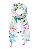 Desigual Rectangle Foulard Palm Woman White Bufanda, Blanco (CRUDO V 1002), Talla única para Mujer