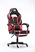 Produktbild Computer Home Office Work Gaming Racing Chair with Folding Padded Foot Rest Adjustable Angle And Height – Backrest and Padded Armrests Angle – Ergonomic Backrest with Headrest and Lumbar Cushion