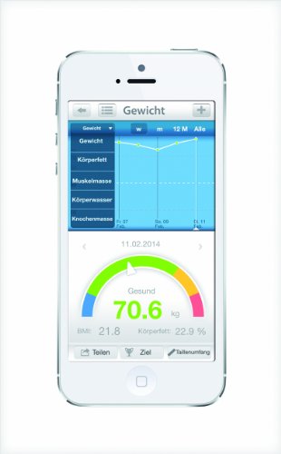 adeVital Analysis BA 1401 Körperanalysewaage (Bluetooth, passende App für Android u. iOS) - 4