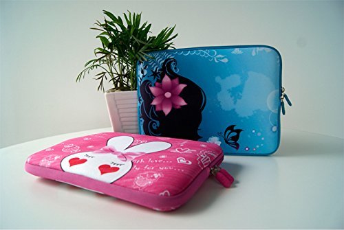 OneMtoss Laptop hülle Laptoptasche Neopren, Retro Bunte Elefantmalerei Nylon Reißverschluss 13 Zoll - 5