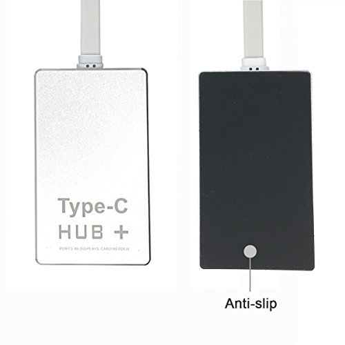 USB C Adapter Type c Hub, iMounTop USB 3.0 Type-C Adapter mit 3.0 Kartenleser SD / microSD, PD Ladeanschluss , 4K HDMI Videoausgang , 2 x SuperSpeed USB 3.0 Anschlüsse , für Apple New MacBook Pro 2016, MacBook 2015/2016, ChromeBook Pixel, HP i7, Dell XPS (OTG funktion für Smartphone) (Silber) - 6