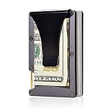 Safeguard Your Information -- This Slim wallet made with real carbon fiber out layer and aircraft grade aluminum shield inner layer, keep your private information and credit card away from thieves' scanning devices, Protects all your credit cards, debit cards.