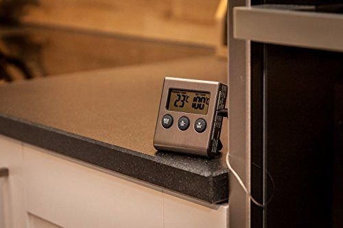 SUNJAS Mini Funk Grillthermometer Display Braten Grill Thermometer Bratenthermometer Fleisch BBQ Fleisch Steak Braten Ofen - 3