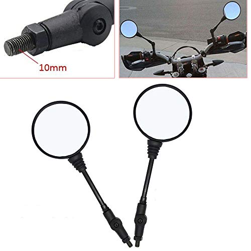 1 par de Espejo Retrovisor de Motocicleta con luz de Señal de giro La Posición del Tornillo es de 10 mm Apta para la Mayoría de las Motos Deportivas