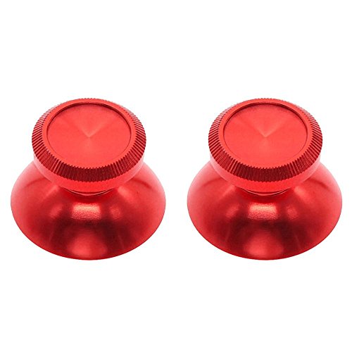 Preisvergleich Produktbild 1 Paar Aluminium Russula Daumengriffstange Abdeckkappe der Xbox PS4-Steuerung rot