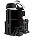 Produktbild ieGeek [All-in-1] PS4 Slim / PS4 / PS4 Pro Vertikaler Standfuß mit 2 Kühler Lüfter - Ladestation für PlayStation 4 DualShock 4 und 2 PS Move Controller - PS VR Brille Headset Ständer Halterung