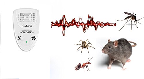 Ruichenxi ® Plug-in für elektronische Schädlingsbekämpfung Eliminator Ultraschall Nager und Insekten Repeller, eine wirksame Kontrolle von Ratten, Mäuse, Kakerlaken, Spinnen, Wanzen, Flöhen, völlig sicher für Mensch, Haus Haustiere und Pflanzen - 5