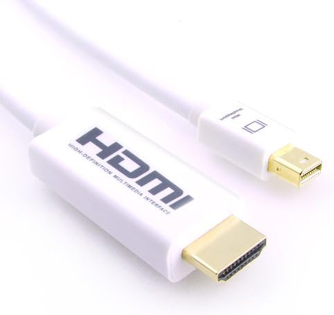 LCS – Cordon Mini DisplayPort Thunderbolt for Apple (* * with Audio * *) Compatible "Thunderbolt to HDMI 1.3b Full HD – 1080p – For Macbook, Macbook Air, Macbook Pro, iMac, avec Mini DP 3 m