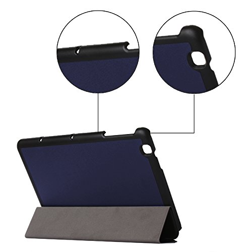 tinxi® Kunstleder Tasche für LG G Pad II 10,1 / LG G Pad 2 10,1 V940 10,1 zoll (25,65 cm) Tasche Cover Folio Etui Hülle Case Flipcase Schutz mit Standfunktion Auto Schlaf /Wach Funktion dunkelblau (NICHT für LG G Pad 10,1) - 3