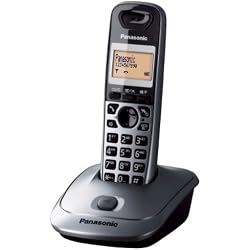 Panasonic KX-TG2511JTM - Teléfono (DECT, Negro, Gris, LCD, AAA, Pared, Naranja)