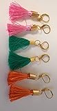  Quastenohrringe Ohrhänger Ohrringe Hippie Boho rosa türkis orange