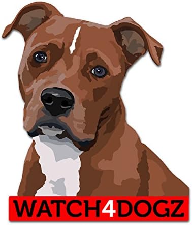 Pitbull American Staffordshire Decal Sticker 10 x 11.5 cm Pack of 2