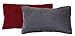 Produktbild Betz 2 Stück Romania Kuschelkissen mit Füllung Größe: 23x42 cm Farbe: anthrazit und dunkelrot