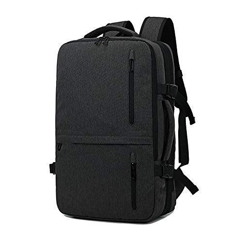 Preisvergleich Produktbild MUXIN Reiserucksack, Multifunktionslager langlebige Oxford-Stoff-USB-Handtasche, Einzigartiges Teleskop-Design, Passend für 17-Zoll-Notebook,Black