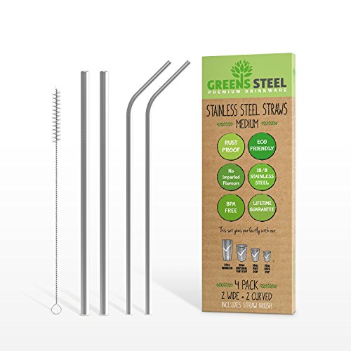 stainless steel straws (Mediano)