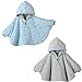 Tailloday Baby Kids Toddler Double-side Wear Hooded Cape Cloak Poncho Hoodie Coat (0-12 Monthes, Grey)