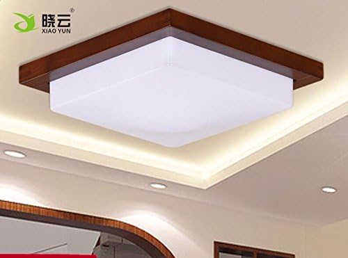 yxhflo Chinese light water tracks Yoo wooden ceiling light modern minimalist restaurant aisle light foyer balcony lamp light lamps ,23*23 bedroom water Song Yoo Red Sandalwood White