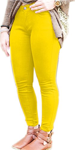 Ladies Womens Skinny PLUS SIZE Stretchy Fitted Jeggings Jeans LEMON UK UK SIZE 22