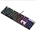 Produktbild Spiel mechanische Tastatur, RGB All-Aluminium hinterleuchtet 104-Tasten-mechanische Tastatur, schwimmende Taste, Anti-Geist,redswitch