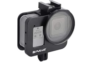 PULUZ Boîtier de protection en alliage d'aluminium avec lentille UV de 52 mm pour caméra d'action GoPro Hero 8 Noir