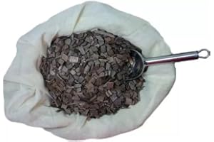 HUGBERT Francuskie płatki dębowe – naturalne, lekkie do mocno palone – idealne do wina, whisky i likierów – szybkie dojrzewanie z intensywnym aromatem – alternatywa dla beczki dębowej (średnio palona, 100 g)