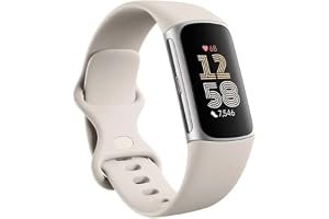 Fitbit Charge 6 Porcelain/Silver, 3-month Google Health Premium membership, small and large bands, Sleep Tracking