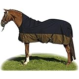 HKM Weidedecke Highneck -Florenz- 1200D mit Polarfleece, Rückenlänge 165 cm, hellbraun/dunkelbraun