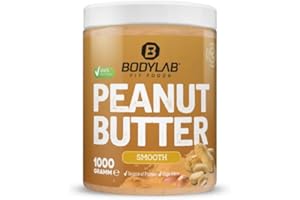 ‎BODYLAB24 Bodylab24 100% Peanut Butter 1000g, Erdnussbutter ohne Zusatzstoffe, Smooth