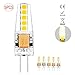 Produktbild 1819 5er G4 LED 2W Lampe Birne, high Power 2835 Chip gleichmäßige Beleuchtung, hohe CRI 85Ra, super mini Ø 10mm 6000K Kühles Weiß, 210LM Ersetzt 20W Halogenlampe AC DC 12V Abstrahlwinkel 360º