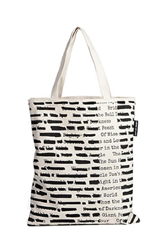 Literary and Book-Themed Canvas Tote Carrying Bag for Book Lovers, Readers, and Bibliophiles