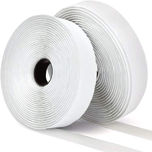 Purovi Cinta de Gancho y Bucle de 5 m | Ancho 20 mm | Para Coser | Blanco