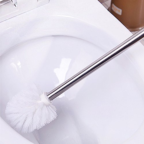 OUNONA 3 Stück Toilettenbürste Edelstahl WC Bürste WC Bad Reinigung Kopf Halter Chrom - 7