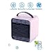 Produktbild Mini Air Cooler Mobile Klimaanlage Verdunstungskühler Negatives Ion Luftkühler Abkühlen Ventilator Luftbefeuchter USB Tragbar Fan mit LED Licht für Büro, Haus, Reisen, Schlafsaal VNEIRW (Rosa)