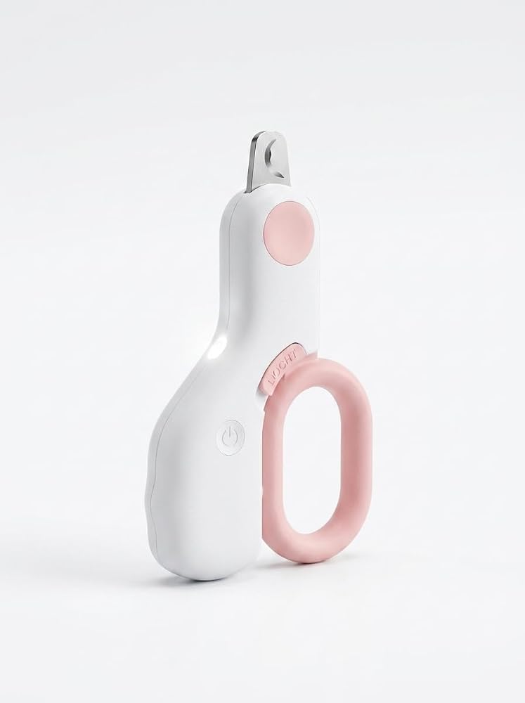 Busstier LED Işıklı Kedi Köpek Tırnak Makası Mini Evcil Hayvan Tırnak Kesici Güvenli Hassas Kesim LED Aydınlatmalı Ergonomik Kaymaz Tasarım Sessiz Kullanım Küçük Hayvanlar (Pembe)