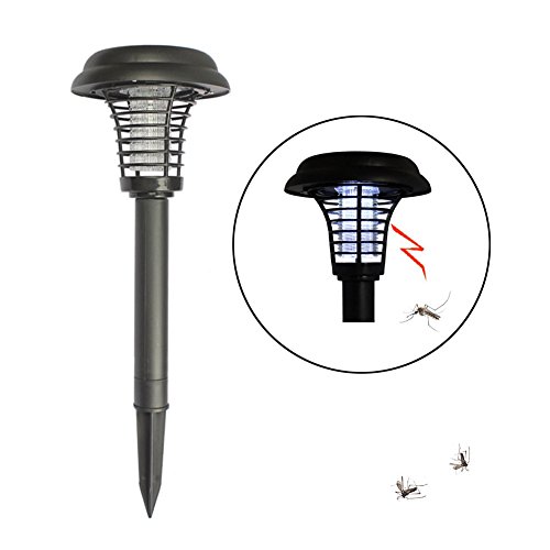 Lampara Mata Insectos Energía Solar Antimosquitos para Exterior Con Luz Blanca para Iluminar el Jardín y la Luz UV para Matar Insectos Modos Dual de NORDSD