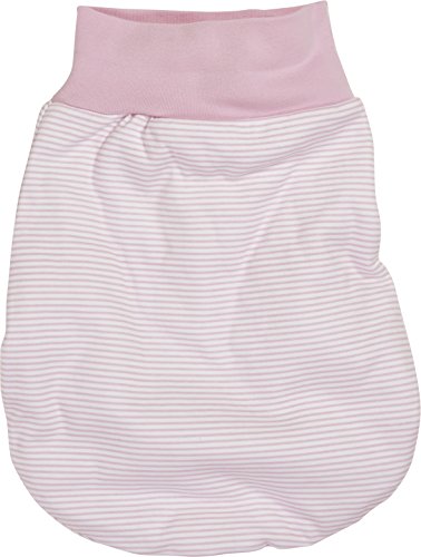 Preisvergleich Produktbild Schnizler Unisex Baby Schlafsack Strampelsack Ringel mit elastischem Umschlagbund, Oeko Tex Standard 100 Rosa (weiß / Rose 586) One Size
