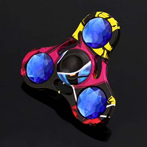 Saingace Metal Crystal Fidget Spinner Dreieck Einzelfinger Dekompression Gyro Hand Spinner Fingerspitzen Gyro - 4