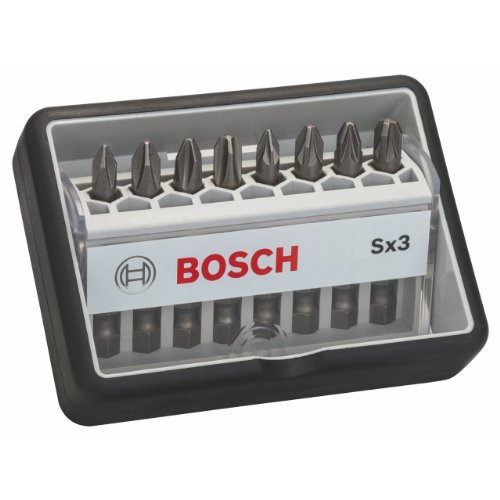 Bosch Pro 8tlg. Schrauberbit-Set Extra Hart für Phillips- und Pozidriv-Kreuzschlitzschrauben
