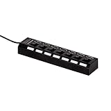 LINCIVIUS  USB Hub, Adaptateur hub USB avec 7 Ports USB, Mini Hub USB Coloris No