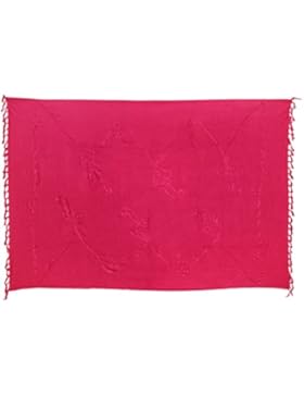 Original El Vertriebs Ciffre Sarong Pareo Wickelrock Strandtuch Lunghi Dhoti Wickeltuch Saunatuch Tolle Stickerei...